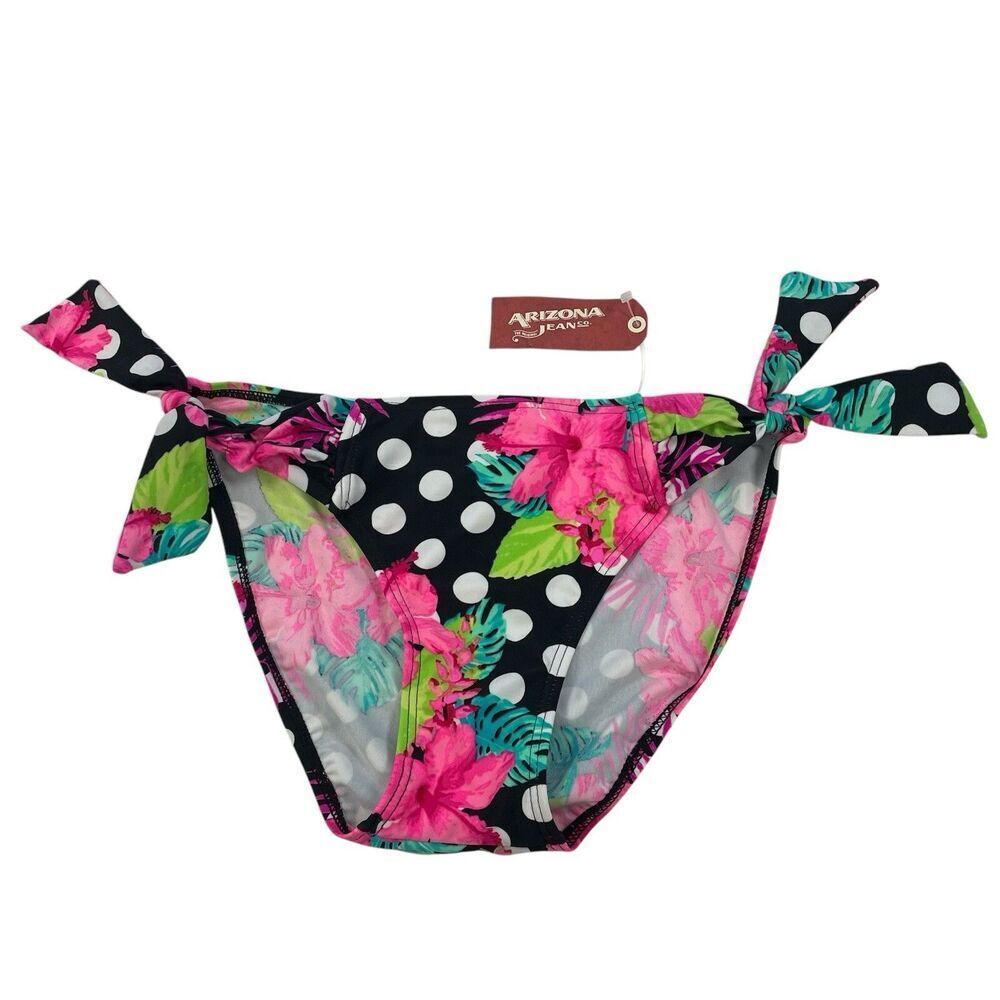 Arizona Jeans Co. Bikini Bottom Black White & Pink Junior Size Medium